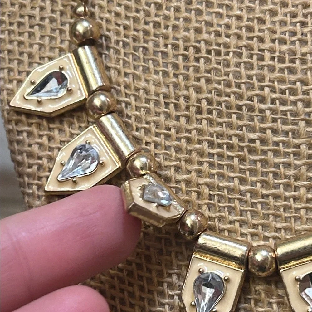 Vintage Gold and Silver Geometric Mid Century Modern Necklace - Picture 6 of 7